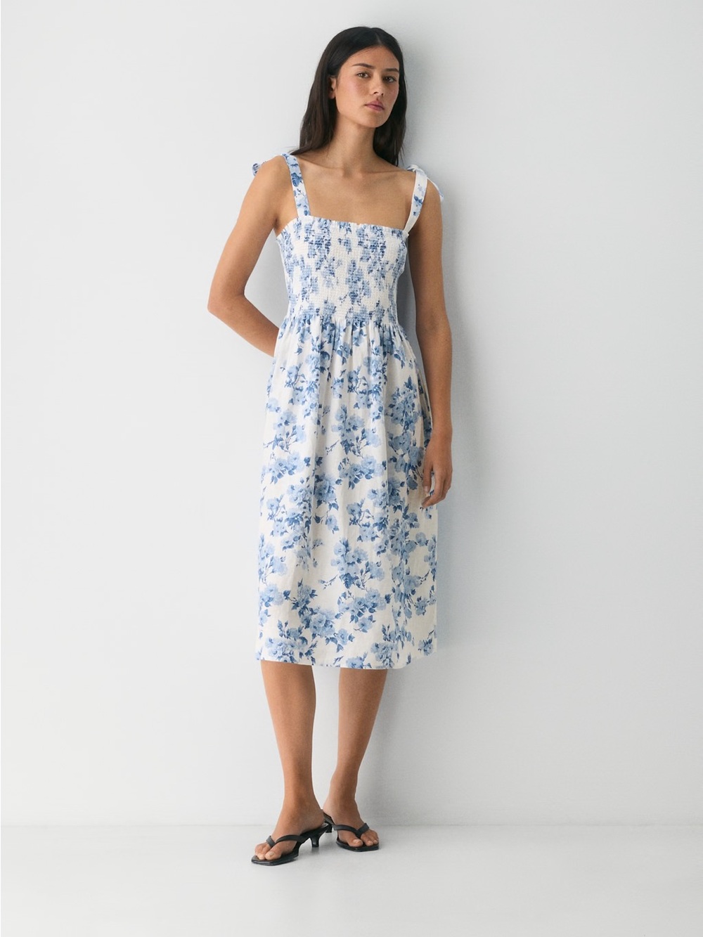 Aritzia Wilfred Golden Hour Linen Dress